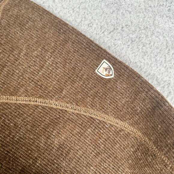 Kuhl ThermoKore 1/4 Zip Brown Pullover Mens Large Sweatshirt Vtg Y2K Size XL - Picture 7 of 14